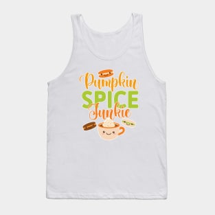 Pumpkin Spice Junkie, Pumpkin Spice Latte, and Macarons Tank Top